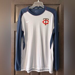 Minnesota Twins Nike Dri-FIT Gray/Navy Baseball Shirt